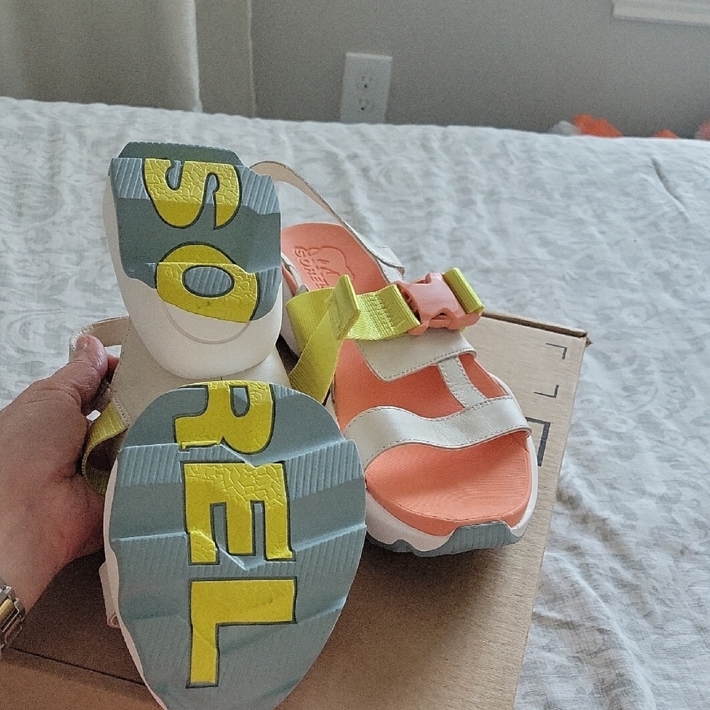 Women's Sandals SOREL Kinetic™ Impact Sling Chalk, Paradiso Peach - Picture 2 of 4